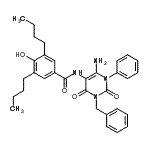 CAS#: 176370-49-3, N-(6-Amino-3-Benzyl-2,4-Dioxo-1-Phenyl-1,2,3,4-Tetrahydro-5-Pyrimidinyl)-3,5-Dibutyl-4-Hydroxybenzamide