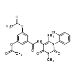CAS#: 176378-98-6, 5-{[6-Amino-1-(2-Chlorophenyl)-3-Methyl-2,4-Dioxo-1,2,3,4-Tetrahydro-5-Pyrimidinyl]Carbamoyl}-1,3-Phenylene Diacetate