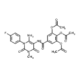 CAS#: 176379-01-4, 5-{[6-Amino-1-(4-Fluorophenyl)-3-Methyl-2,4-Dioxo-1,2,3,4-Tetrahydro-5-Pyrimidinyl]Carbamoyl}Benzene-1,2,3-Triyl Triacetate