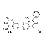 CAS 登录号：176379-16-1， 4-[(6-氨基-2,4-二氧代-1-苯基-3-丙基-1,2,3,4-四氢-5-嘧啶基)氨基甲酰]-1,2-亚苯基二乙酸酯