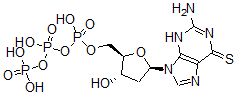 CAS 登录号：17660-38-7， 2'-脱氧-6-硫代鸟苷5'-三磷酸酯