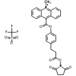 CAS#: 177332-37-5, 9-[(4-{3-[(2,5-Dioxo-1-Pyrrolidinyl)Oxy]-3-Oxopropyl}Phenoxy)Carbonyl]-10-Methylacridinium Trifluoromethanesulfonate