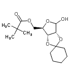 CAS 登录号：177414-99-2， 2,3-O-1,1-环己烷二基-5-O-(2,2-二甲基丙烷酰基)-D-呋喃核糖