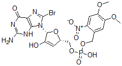 CAS#: 177592-89-1, [(2S,5R)-5-(2-Amino-8-Bromo-6-Oxo-3H-Purin-9-Yl)-4-Hydroxy-2,5-Dihydrofuran-2-Yl]Methyl (4,5-Dimethoxy-2-Nitrophenyl)Methyl Hydrogen Phosphate