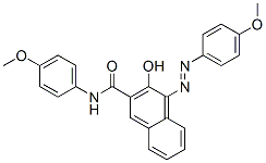 CAS 登录号：17851-68-2， (4E)-N-(4-甲氧基苯基)-4-[(4-甲氧基苯基)亚肼基]-3-氧代萘-2-甲酰胺