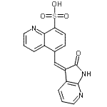 CAS 登录号：179341-25-4， 5-[(Z)-(2-氧代-1,2-二氢-3H-吡咯并[2,3-b]吡啶-3-亚基)甲基]-8-喹啉磺酸