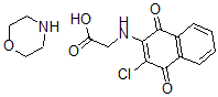 CAS 登录号:180179-64-0, N-(3-氯-1,4-二氢-1,4-二氧代-2-萘基)甘氨酸与吗啉的化合物(1:1)