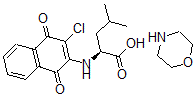CAS#: 180179-68-4, N-(3-Chloro-1,4-dihydro-1,4-dioxo-2-naphthalenyl)-L-leucine compd. with morpholine (1:1)