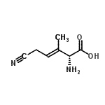 CAS#: 180199-74-0, (2R,3E)-2-Amino-5-Cyano-3-Methyl-3-Pentenoic Acid
