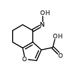 CAS 登录号：180339-31-5， (4E)-4-(羟基亚胺)-4,5,6,7-四氢-1-苯并呋喃-3-羧酸