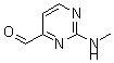 CAS 登录号：180869-39-0， 2-(甲基氨基)嘧啶-4-甲醛