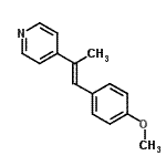 CAS 登录号：18150-13-5， 4-[(1E)-1-(4-甲氧基苯基)-1-丙烯-2-基]吡啶
