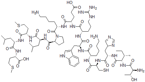 CAS#: 182917-44-8, L-Threonyl-L-Isoleucyl-L-Histidyl-L-Cysteinyl-L-Lysyl-L-Tryptophyl-L-Arginyl-L-alpha-Glutamyl-L-Lysyl-L-Prolyl-L-Leucyl-L-Methionyl-L-Leucyl-L-Methionine