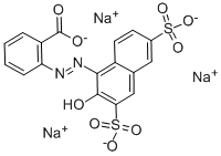 CAS#: 1836-22-2, 2-[2-(2-Hydroxy-3,6-Disulfo-1-Naphthalenyl)Diazenyl]-Benzoic Acid Sodium Salt (1:3)