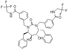 CAS#: 183860-46-0, 3-[[(4R,5S,6S,7R)-5,6-Dihydroxy-2-Oxo-4,7-Bis(Phenylmethyl)-3-[[3-(2,2,2-Trifluoroethylcarbamoyl)Phenyl]Methyl]-1,3-Diazepan-1-Yl]Methyl]-N-(2,2,2-Trifluoroethyl)Benzamide