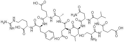 CAS 登录号:186142-28-9, L-丝氨酰-L-alpha-谷氨酰-L-缬氨酰-L-天冬氨酰胺酰-L-亮氨酰-L-alpha-天冬氨酰-L-丙氨酰-L-alpha-谷氨酰-L-苯丙氨酰-L-精氨酸