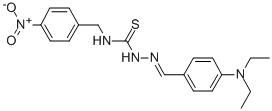 CAS#: 186453-65-6, 3-[(4-Diethylaminophenyl)Methylideneamino]-1-[(4-Nitrophenyl)Methyl]Thiourea