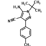 CAS 登录号：186896-24-2， 5-氨基-3-(4-甲基苯基)-1-(2-甲基-2-丙基)-1H-吡唑-4-甲腈