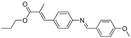 CAS 登录号:18770-76-8, 3-(4-(((4-甲氧基苯基)亚甲基)氨基)苯基)-2-甲基-2-丙烯酸丙基酯