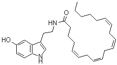 CAS#: 187947-37-1, (5Z,8Z,11Z,14Z)-N-[2-(5-Hydroxy-1H-Indol-3-Yl)Ethyl]-5,8,11,14-Eicosatetraenamide