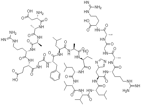 CAS#: 189064-08-2, L-alpha-Aspartyl-L-Alanyl-L-Alanyl-L-Arginyl-L-alpha-Glutamylglycyl-L-Phenylalanyl-L-Leucyl-L-Alanyl-L-Threonyl-L-Leucyl-L-Valyl-L-Valyl-L-Leucyl-L-Histidyl-L-Arginyl-L-Alanylglycyl-L-Alanyl-L-Arginine
