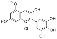 CAS#: 19077-86-2, 3,7-Dihydroxy-5-Methoxy-2-(3,4,5-Trihydroxyphenyl)-1-Benzopyrylium Chloride