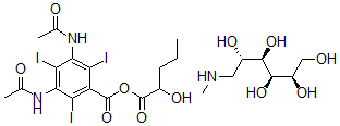 CAS#: 19080-46-7, 2-Hydroxypentanoyl 3,5-Diacetamido-2,4,6-Triiodo-Benzoate compd. with (2R,3R,4R,5 S)-6-Methylaminohexane-1,2,3,4,5-Pentol