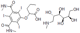 CAS#: 19080-48-9, (2R,3R,4R,5S)-6-Methylaminohexane-1,2,3,4,5-Pentol compd. with 2-[2,4,6-Triiodo-3 ,5-Bis(Methylcarbamoyl)Phenoxy]Pentanoic Acid