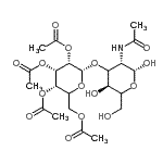CAS#: 191532-23-7, 2-Acetamido-2-Deoxy-3-O-[(5xi)-2,3,4,6-Tetra-O-Acetyl-alpha-L-Ribo-Hexopyranosyl]-beta-D-Threo-Hexopyranose