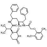 CAS 登录号：192725-39-6， (2S)-N-[(4S)-5-{[(2,6-二甲基苯氧基)乙酰基]氨基}-4-羟基-1,6-二苯基-2-己烷基]-2-(2,4-二氧代四氢-1(2H)-嘧啶基)-3-甲基丁烷酰胺