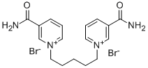 CAS 登录号:19293-86-8, 1,1'-戊亚基二(3-氨基甲酰吡啶鎓溴化物)