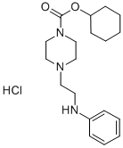 CAS 登录号：19564-18-2， 4-(2-苯胺基乙基)-1-哌嗪羧酸环己基酯盐酸盐