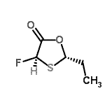 CAS 登录号：195886-10-3， (2S,4R)-2-乙基-4-氟-1,3-氧硫杂环戊烷-5-酮