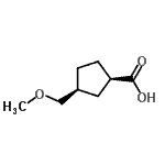 CAS#: 196492-76-9, (1R,3S)-3-(Methoxymethyl)Cyclopentanecarboxylic Acid