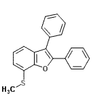 CAS 登录号：197588-27-5， 7-(甲硫基)-2,3-二苯基-1-苯并呋喃