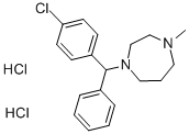 CAS#: 1982-36-1, 1-[p-Chlorodiphenylmethyl]-4-Methyl-1,4-Diazacycloheptane Dihydrochloride