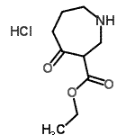 CAS 登录号：198419-09-9， 乙基4-氧代-3-氮杂环庚烷羧酸酯盐酸盐(1:1)
