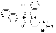 CAS 登录号：198555-19-0， N-[(1S)-4-[(氨基亚胺甲基)氨基]-1-[(2-萘基氨基)羰基]丁基]-苯甲酰胺盐酸盐(1:1)