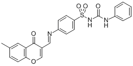 CAS#: 198649-72-8, 1-[4-[(6-Methyl-4-Oxochromen-3-Yl)Methylideneamino]Phenyl]Sulfonyl-3-Phenylurea