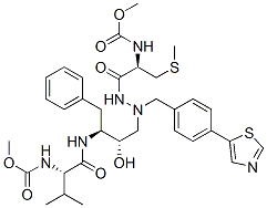 CAS#: 198903-95-6, Methyl N-[(2S)-1-[[(2S,3S)-3-Hydroxy-4-[[[(2R)-2-(Methoxycarbonylamino)-3-Methylsulfanylpropanoyl]Amino]-[[4-(1,3-Thiazol-5-Yl)Phenyl]Methyl]Amino]-1-Phenylbutan-2-Yl]Amino]-3-Methyl-1-Oxobutan-2-Yl]Carbamate