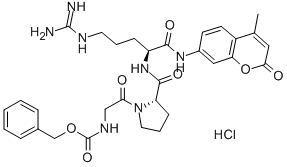 CAS#: 201928-42-9, N-[(Phenylmethoxy)Carbonyl]Glycyl-L-Prolyl-N-(4-Methyl-2-Oxo-2H-1-Benzopyran-7-Yl)-L-Argininamide Monohydrochloride