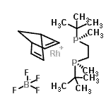 CAS#: 203000-59-3, (S,S)-1,2-Bis[(tert-butyl)methylphosphino]ethane-[n-(2,5-norbornadiene)]rhodium( I ) tetrafluoroborate