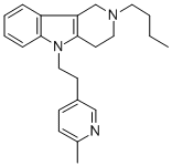 CAS#: 20674-94-6, 2,3,4,5-Tetrahydro-2-Butyl-5-(2-(6-Methyl-3-Pyridyl)Ethyl)-1H-Pyrido(4 ,3-B)Indole