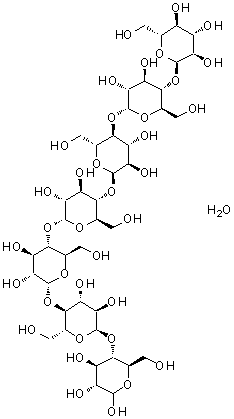 CAS#: 207511-07-7, alpha-D-Glucopyranosyl-(1->4)-alpha-D-glucopyranosyl-(1->4)-alpha-D-glucopyranosyl-(1->4)-alpha-D-glucopyranosyl-(1->4)-alpha-D-glucopyranosyl-(1->4)-alpha-D-glucopyranosyl-(1->4)-D-glucopyranose hydrate (1:1)