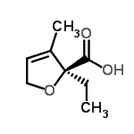 CAS 登录号：207912-09-2， (2S)-2-乙基-3-甲基-2,5-二氢-2-呋喃羧酸