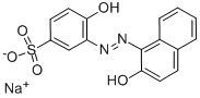CAS 登录号：2092-55-9， 4-羟基-3-[2-(2-羟基-1-萘基)偶氮]-苯磺酸钠盐(1:1)