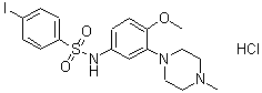 CAS#: 209480-63-7, 4-Iodo-N-[4-Methoxy-3-(4-Methyl-1-Piperazinyl)Phenyl]Benzenesulfonamide Hydrochloride (1:1)