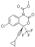 CAS 登录号:211563-40-5, (4S)-6-氯-4-(环丙基乙炔基)-2-氧代-4-(三氟甲基)-2H-3,1-苯并恶嗪-1(4H)-羧酸甲酯