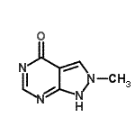 CAS#: 21230-41-1, 2-Methyl-1,2-Dihydro-4H-Pyrazolo[3,4-d]Pyrimidin-4-One