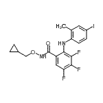 CAS#: 212631-61-3, N-(Cyclopropylmethoxy)-3,4,5-Trifluoro-2-[(4-Iodo-2-Methylphenyl)Amino]Benzamide
